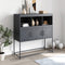vidaXL - Dressoir - 100,5x39x107 - cm - staal - antracietkleurig