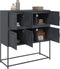 vidaXL - Dressoir - 100,5x39x107 - cm - staal - antracietkleurig