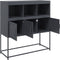 vidaXL - Dressoir - 100,5x39x107 - cm - staal - antracietkleurig