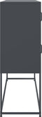 vidaXL - Dressoir - 100,5x39x107 - cm - staal - antracietkleurig