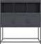 vidaXL - Dressoir - 100,5x39x107 - cm - staal - antracietkleurig