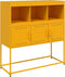 vidaXL - Dressoir - 100,5x39x107 - cm - staal - mosterdgeel