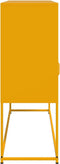 vidaXL - Dressoir - 100,5x39x107 - cm - staal - mosterdgeel