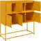 vidaXL - Dressoir - 100,5x39x107 - cm - staal - mosterdgeel
