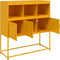 vidaXL - Dressoir - 100,5x39x107 - cm - staal - mosterdgeel