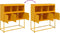 vidaXL - Dressoir - 100,5x39x107 - cm - staal - mosterdgeel
