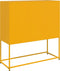 vidaXL - Dressoir - 100,5x39x107 - cm - staal - mosterdgeel