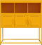 vidaXL - Dressoir - 100,5x39x107 - cm - staal - mosterdgeel