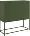 vidaXL - Dressoir - 100,5x39x107 - cm - staal - olijfgroen