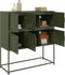 vidaXL - Dressoir - 100,5x39x107 - cm - staal - olijfgroen