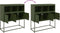 vidaXL - Dressoir - 100,5x39x107 - cm - staal - olijfgroen