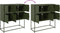 vidaXL - Dressoir - 100,5x39x107 - cm - staal - olijfgroen