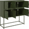 vidaXL - Dressoir - 100,5x39x107 - cm - staal - olijfgroen