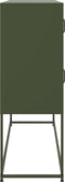 vidaXL - Dressoir - 100,5x39x107 - cm - staal - olijfgroen
