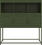 vidaXL - Dressoir - 100,5x39x107 - cm - staal - olijfgroen