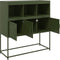 vidaXL - Dressoir - 100,5x39x107 - cm - staal - olijfgroen