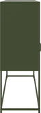 vidaXL - Dressoir - 100,5x39x107 - cm - staal - olijfgroen