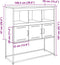 vidaXL - Dressoir - 100,5x39x107 - cm - staal - roze