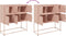 vidaXL - Dressoir - 100,5x39x107 - cm - staal - roze
