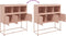 vidaXL - Dressoir - 100,5x39x107 - cm - staal - roze