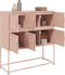 vidaXL - Dressoir - 100,5x39x107 - cm - staal - roze