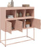 vidaXL - Dressoir - 100,5x39x107 - cm - staal - roze