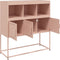 vidaXL - Dressoir - 100,5x39x107 - cm - staal - roze