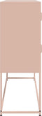 vidaXL - Dressoir - 100,5x39x107 - cm - staal - roze