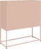 vidaXL - Dressoir - 100,5x39x107 - cm - staal - roze