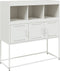 vidaXL - Dressoir - 100,5x39x107 - cm - staal - wit