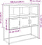 vidaXL - Dressoir - 100,5x39x107 - cm - staal - wit