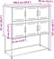 vidaXL - Dressoir - 100,5x39x107 - cm - staal - wit