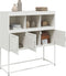 vidaXL - Dressoir - 100,5x39x107 - cm - staal - wit