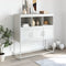vidaXL - Dressoir - 100,5x39x107 - cm - staal - wit