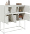 vidaXL - Dressoir - 100,5x39x107 - cm - staal - wit