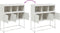 vidaXL - Dressoir - 100,5x39x107 - cm - staal - wit