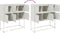 vidaXL - Dressoir - 100,5x39x107 - cm - staal - wit