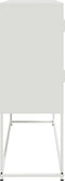 vidaXL - Dressoir - 100,5x39x107 - cm - staal - wit