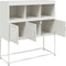 vidaXL - Dressoir - 100,5x39x107 - cm - staal - wit