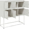 vidaXL - Dressoir - 100,5x39x107 - cm - staal - wit