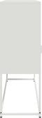 vidaXL - Dressoir - 100,5x39x107 - cm - staal - wit