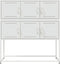 vidaXL - Dressoir - 100,5x39x107 - cm - staal - wit
