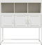 vidaXL - Dressoir - 100,5x39x107 - cm - staal - wit