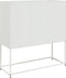 vidaXL - Dressoir - 100,5x39x107 - cm - staal - wit