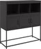 vidaXL - Dressoir - 100,5x39x107 - cm - staal - zwart