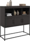 vidaXL - Dressoir - 100,5x39x107 - cm - staal - zwart