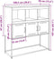 vidaXL - Dressoir - 100,5x39x107 - cm - staal - zwart