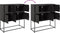 vidaXL - Dressoir - 100,5x39x107 - cm - staal - zwart