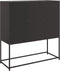 vidaXL - Dressoir - 100,5x39x107 - cm - staal - zwart