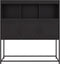 vidaXL - Dressoir - 100,5x39x107 - cm - staal - zwart